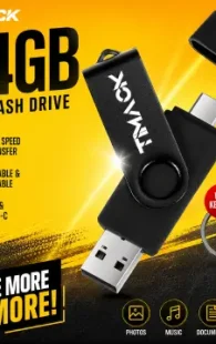 TIMACK® High-Speed Type-C Phone USB 3.0 Flash Drive 256GB Pendrive 128GB External Storage 64GB Memory Stick 32GB Pendrive